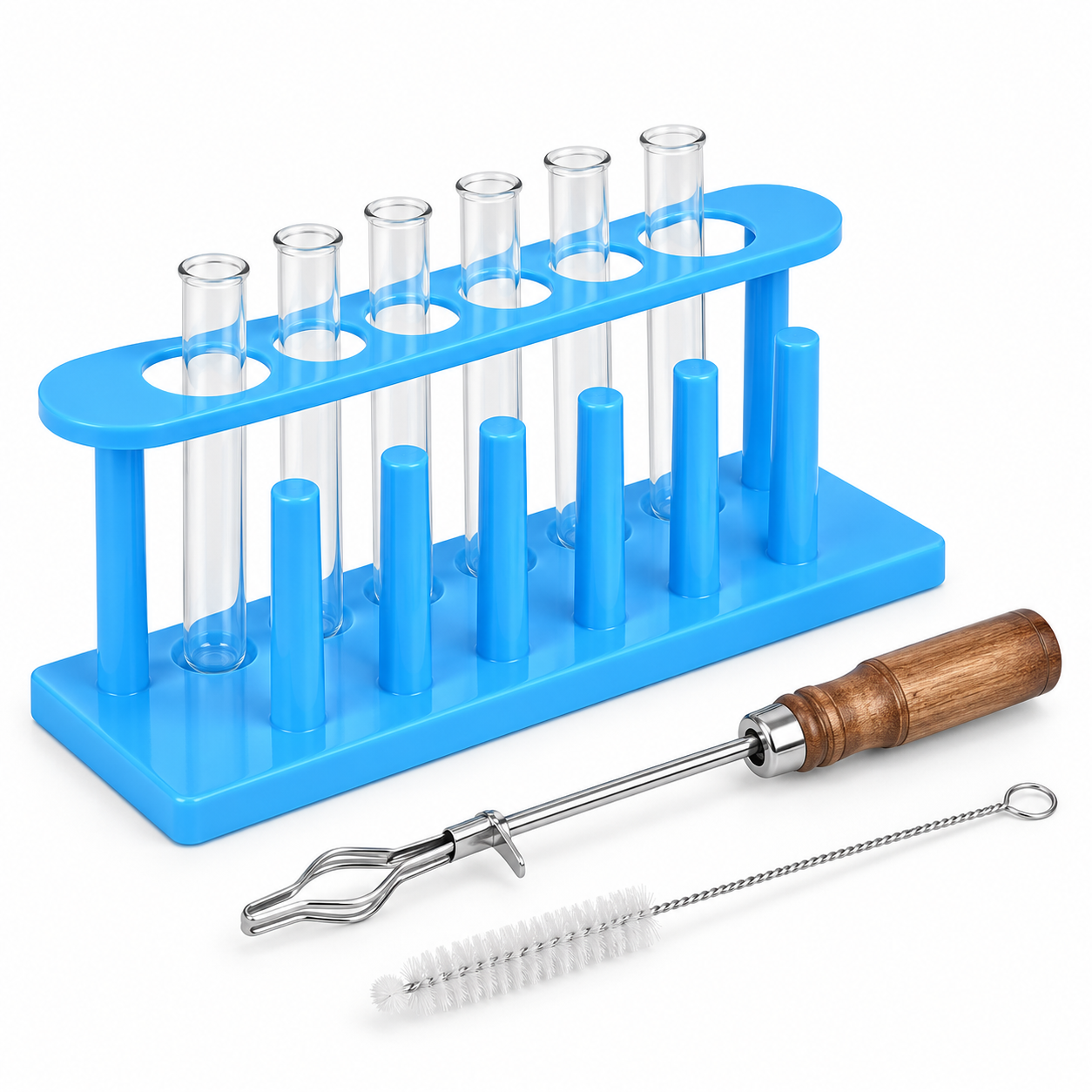 RG® Test-Tube Stand and Borosilicate Test-Tube Kit — 9 Pieces
