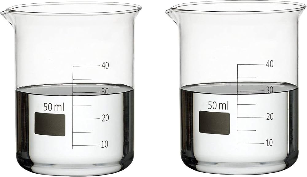RG® Borosilicate Beaker Combination Set — 50, 100 & 250 ml, Pack of 6 by Randhawa Global