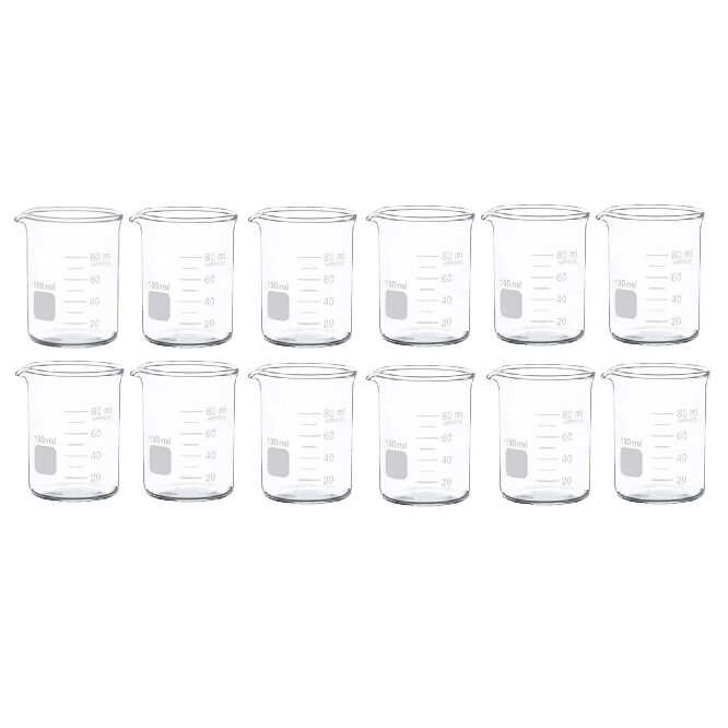 RG® Borosilicate Glass Beakers 100 ml — Pack of 12