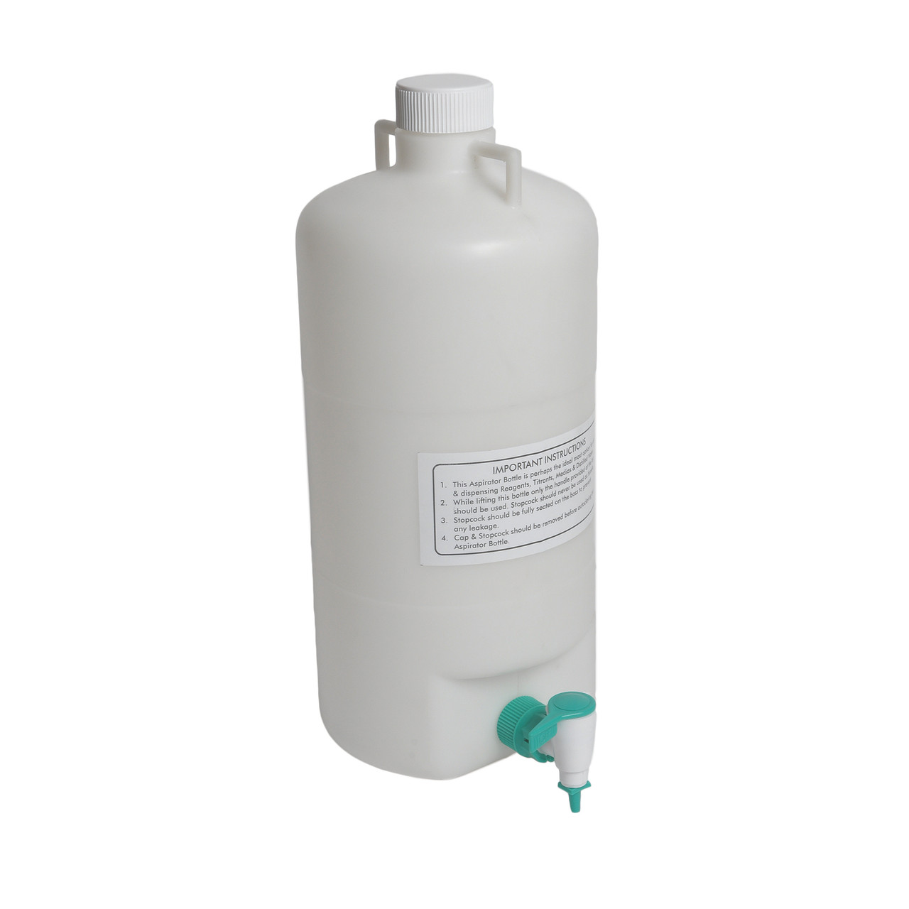 RG® Polypropylene Aspirator Bottle with Stopcock — 5 Litres