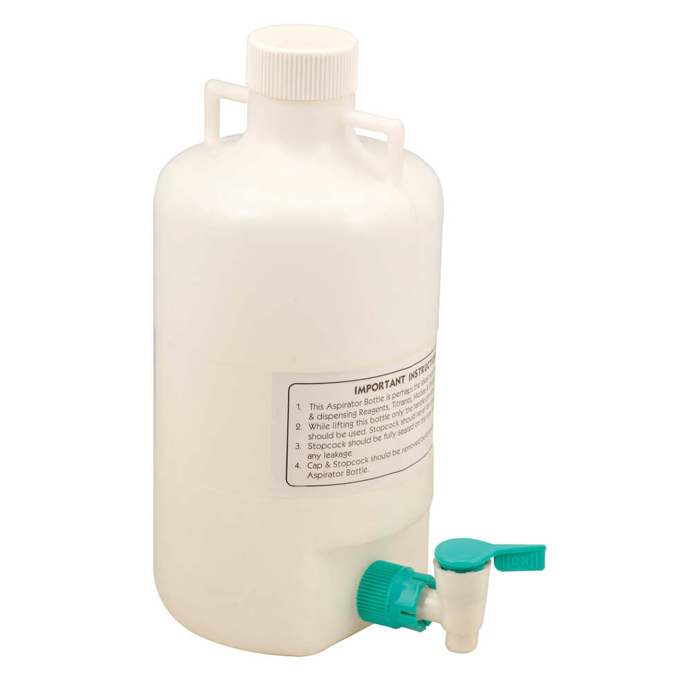 RG® Polypropylene Aspirator Bottle with Stopcock — 20 Litres