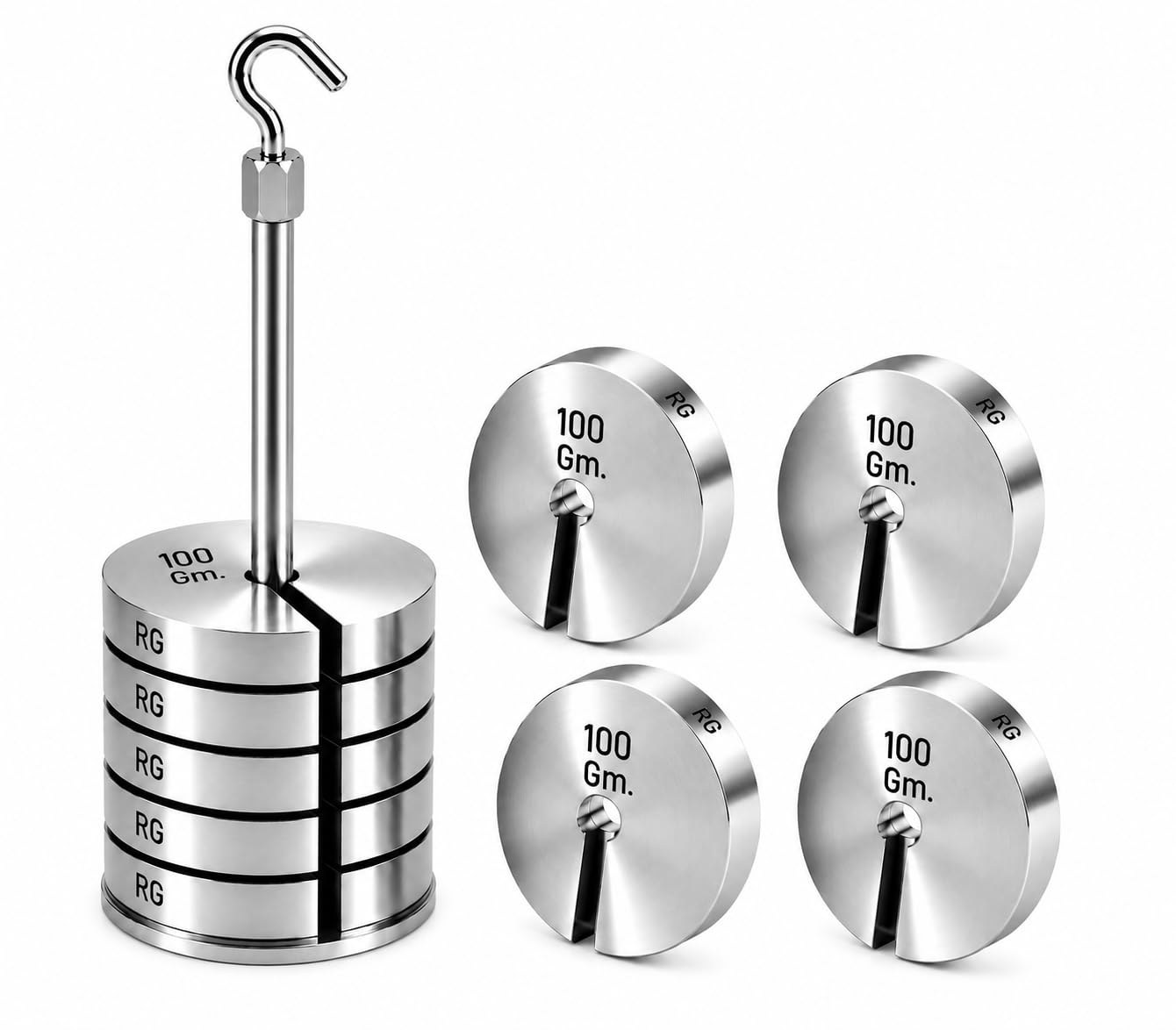 RG® Slotted Weight Set — 1000 g (100 g × 10) by Randhawa Global