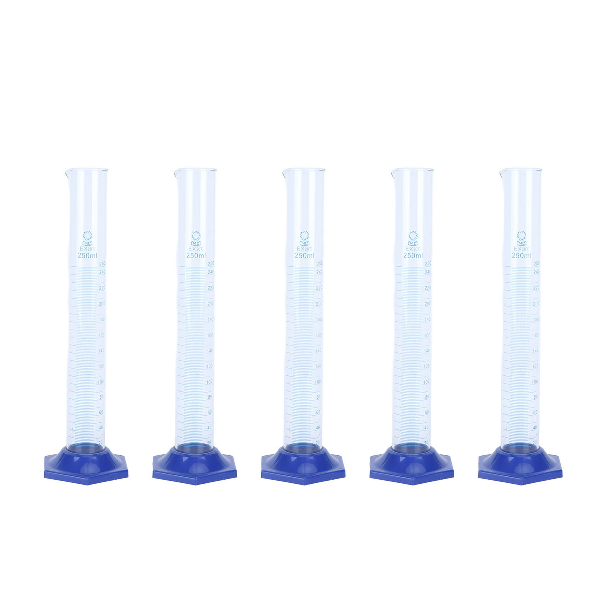 RG® Borosilicate Glass Measuring Cylinders 250 ml — Pack of 5 by Randhawa Global
