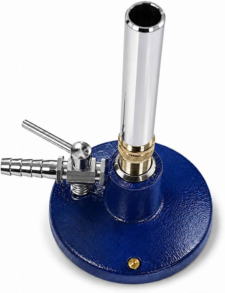 RG® Bunsen Burner with Stopcock & Brass Pipe by Randhawa Global